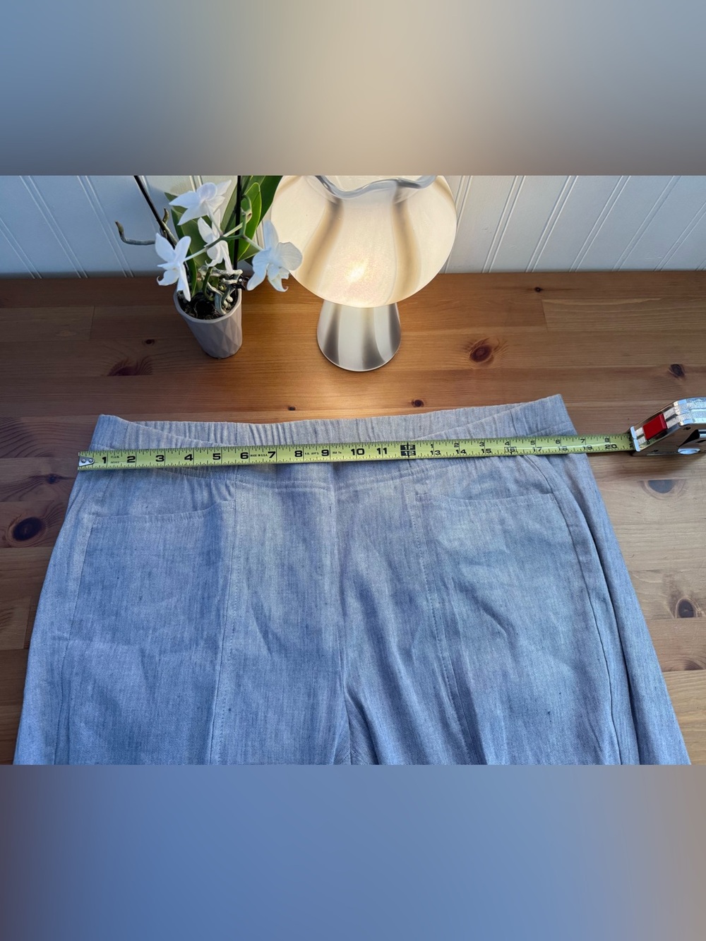 J. Jill Grey Smoke Pull On Linen Stretch Cropped Pants Size XLP New With Tags - Picture 8 of 11